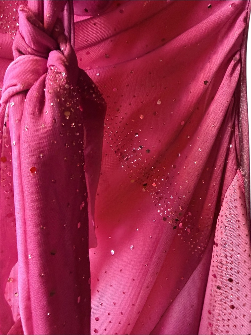 Taboo Pink Ombre Strapless High-Low Chiffon Dress - Picture 12 of 13